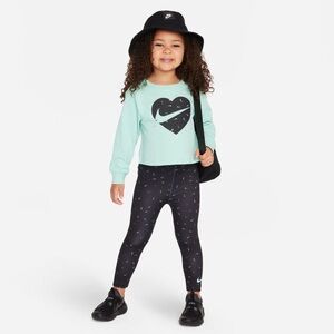Nike l Little Girl Size Small (4Y-5Y) l Long Sleeve T-Shirt & Matching Leggings